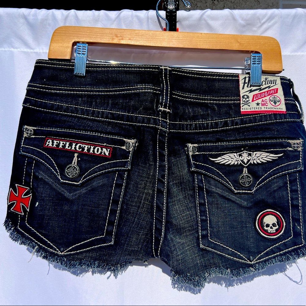 Affliction Vikki Sportster Denim Shorts